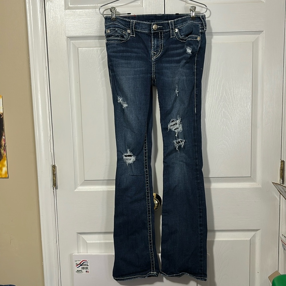True Religion Jeans 29x32 BOOTCUT STRETCH DARK NAVY World Tour MENS/ Women